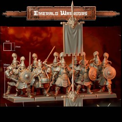The Celestial Empire - Emerald Warriors with Sword