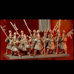 The Celestial Empire - Emerald Warriors with halberd