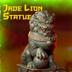 The Celestial Empire - Jade Lion Statue