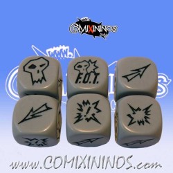 Set of 3 F.O.T. Block Dice - Grey