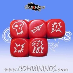 Set of 3 F.O.T. Block Dice - Red