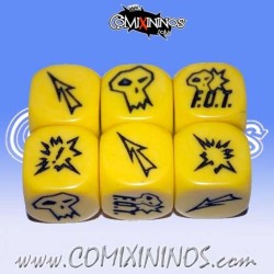 Set of 3 F.O.T. Block Dice - Yellow