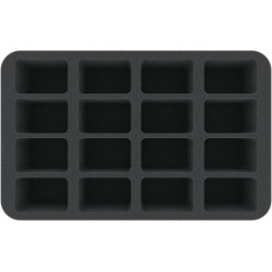 HS035BB02 35 MM HALF-SIZE FOAM TRAY FOR 16 BIGGER BLOOD BOWL MINIATURES